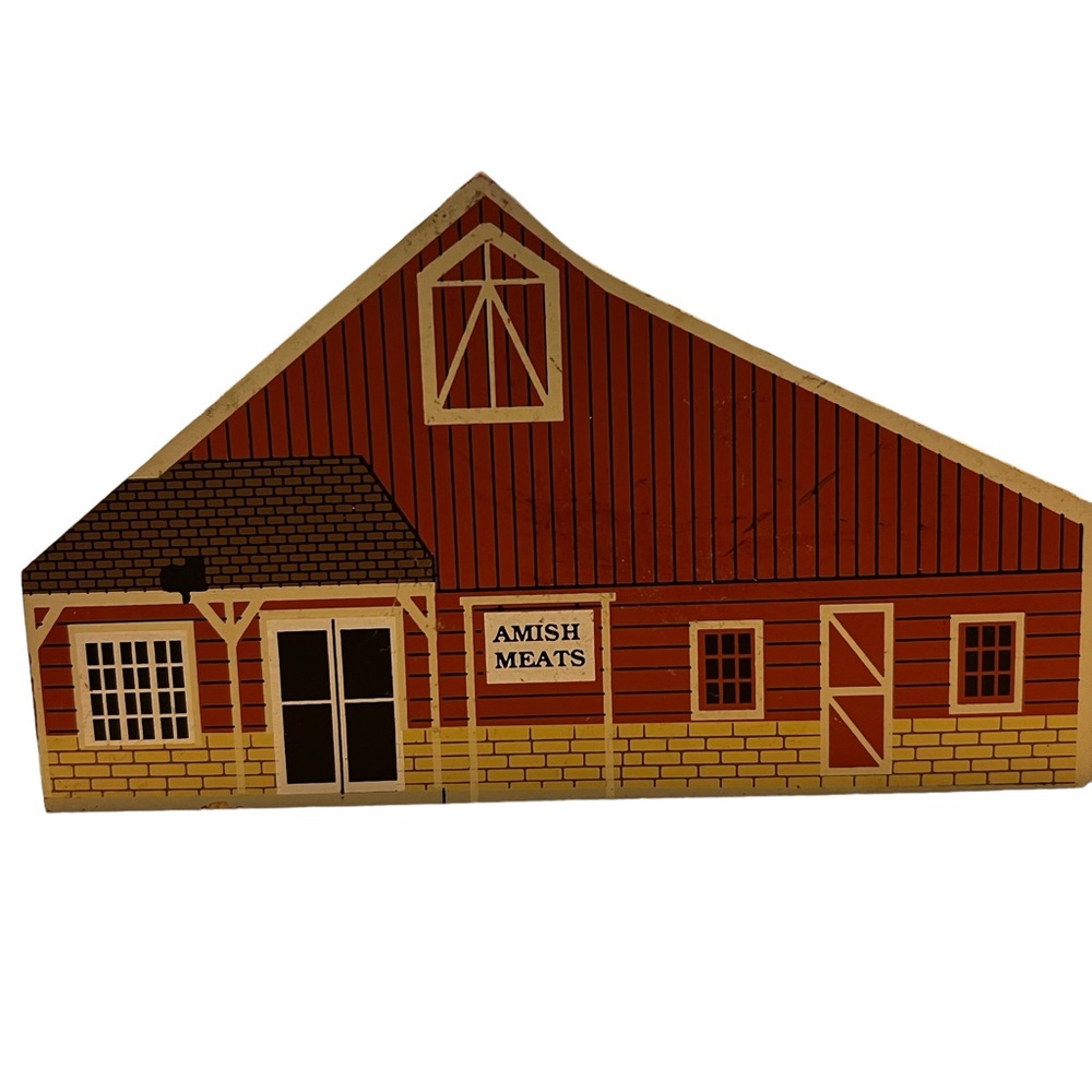 CAT'S MEOW Collectible Craftsmen Series '94 Amish Meats 6" × 3.5" Shelf Sitter